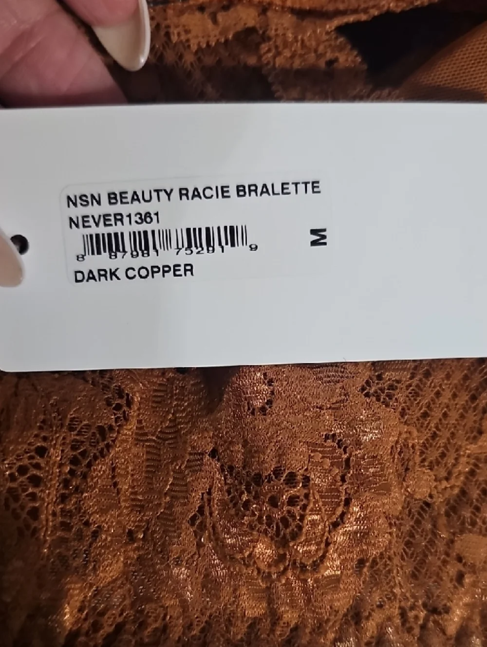 Cosabella‎ NSN Beauty Racie Bralette Dark Copper, Cyclamen